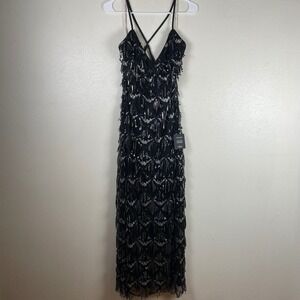 chinese dress ladies Black Bow Satin Maxi Gown | Fishtail